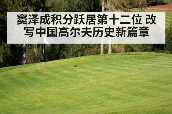 窦泽成积分跃居第十二位 改写中国高尔夫历史新篇章